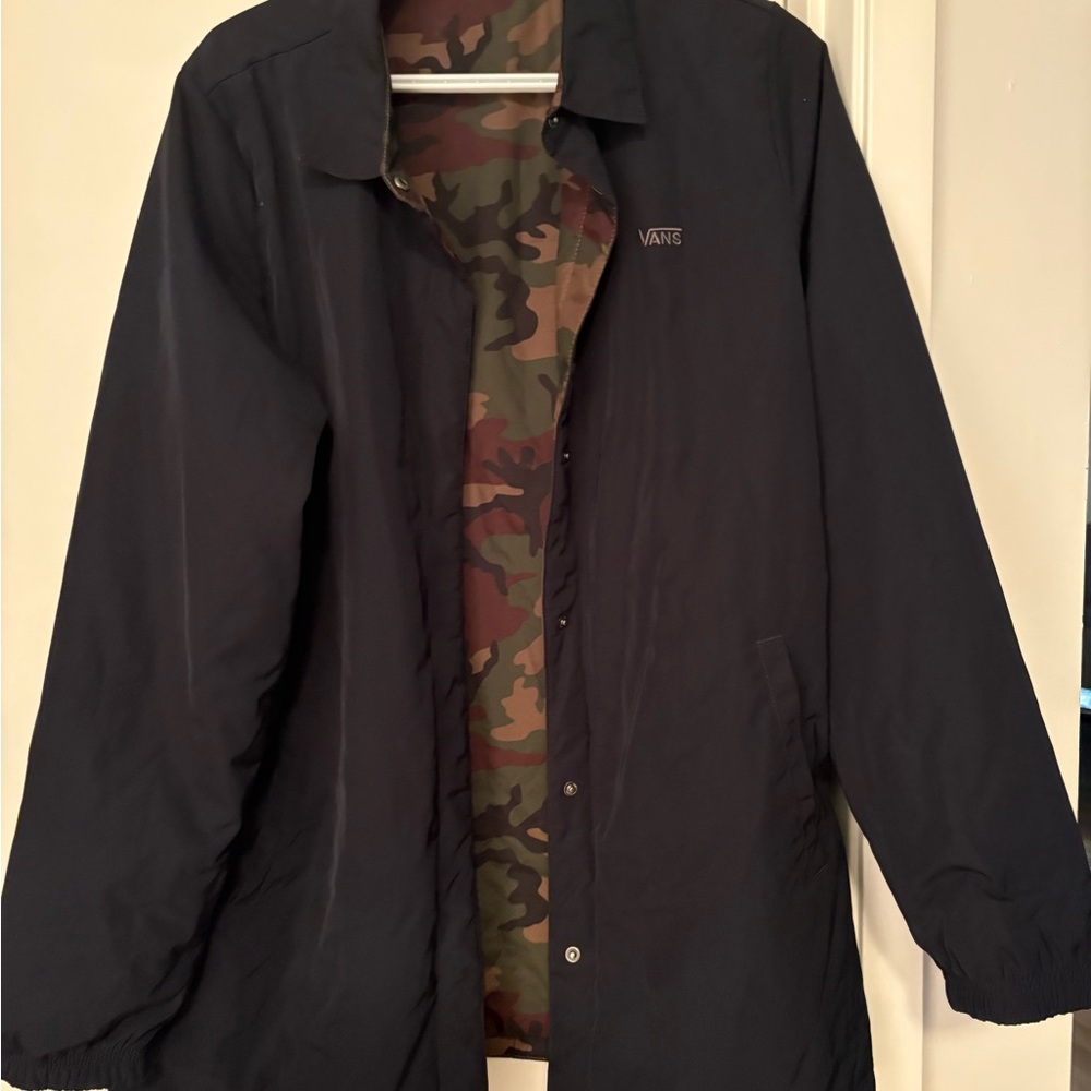 Vans Black Coat with Camouflage Interior